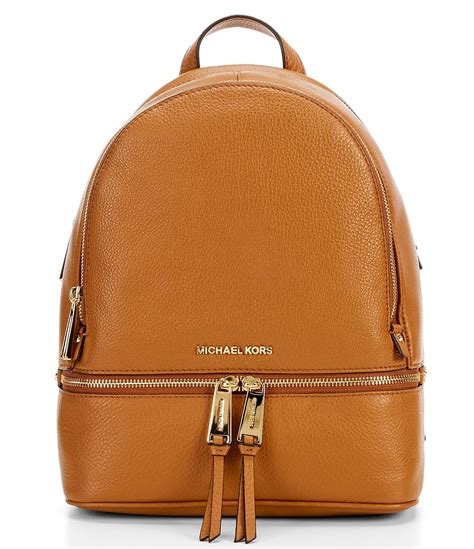 michael michael kors rhea zip large backpack|michael kors large leather backpack.